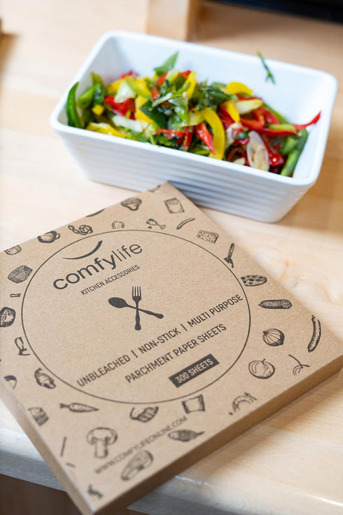 Comfylife 300Pcs 6x6in Patty Paper - No Curl, No Tear, No Burn Baking Paper (6 x 6 inch) – Precut Parchment Paper For Baking or Lining – No Chemic...